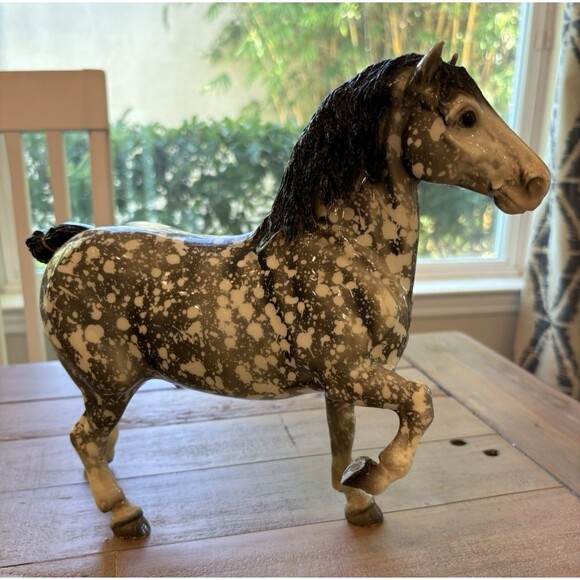 Breyer Horse Belgian Vintage 1960's Glossy Dapple Grey #93 Used - Picture 1 of 16
